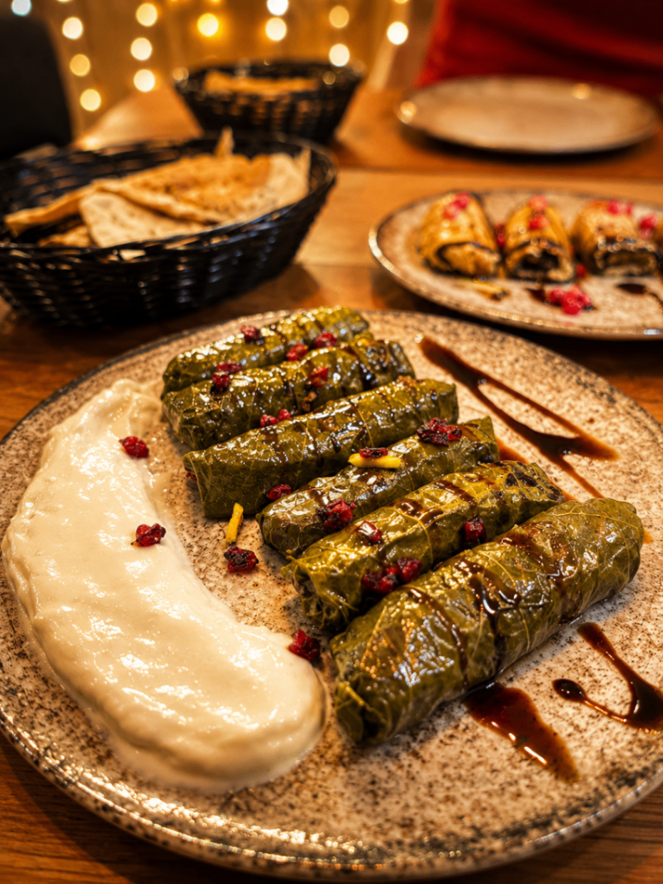 Persian dolmeh served at a group dinner